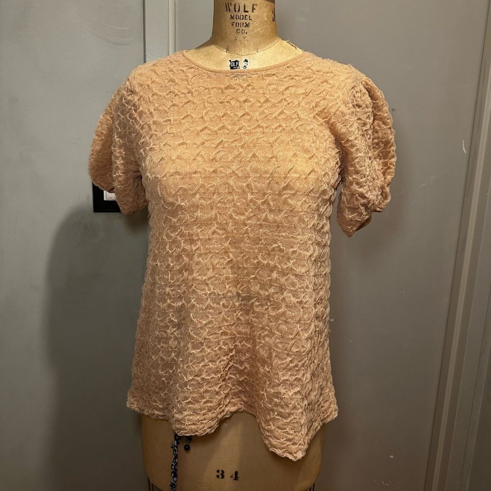 Zara Ruffled Puff Sleeve Blouse - Picture 1 of 6